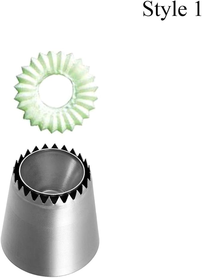 Cake Decorating Set, 2 Pieces Stainless Steel Icing Piping Nozzles Tips Kit with Reusable Piping Bag - Christmas Birthdays Anniversary Wedding Cakes Cookies Dessert Pastry DIY Making Tools