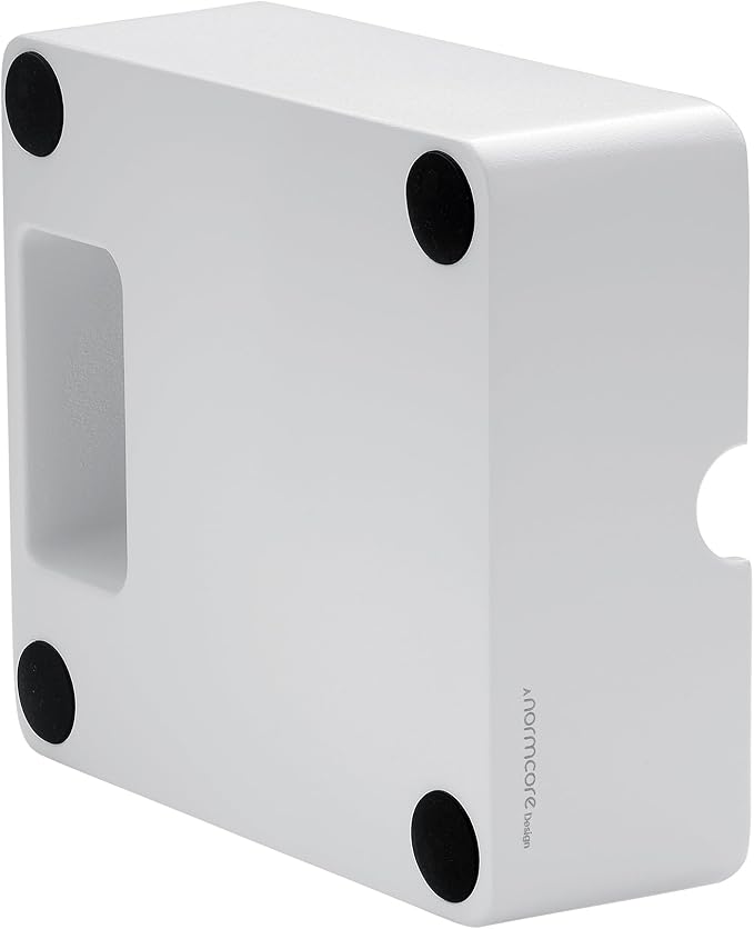 Normcore Compact Knock Box, Metal Espresso Knock Box, Heavy-Duty Knockbox, Anodized Aluminum, Espresso Accessories for Coffee Grounds, White