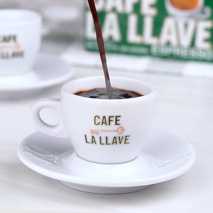 Cafe La Llave Dark Roast Ground Espresso Coffee, 10 oz Can - Rich and Bold Cuban-Style Blend - Strong, Aromatic Flavor