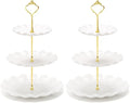 Coitak Plastic Cupcake Stands, 3 Tier Cupcake Stand, Dessert Tower Tray for Tea Party, Baby Shower and Wedding (2 Pack)