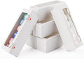 36 Pack Macaron Boxes for 5-7 Macarons Container Packaging Strawberry Candies Sweets Boxes with Sticker for Gift Giving (White)