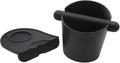 5inch Knock Box Espresso Knock Box Silicone coffee Tamper Mat Espresso Machine Accessories Set of 2 with Removable Knock Bar and Anti-Slip Base for Home Office Barista Tools for Bar Shop