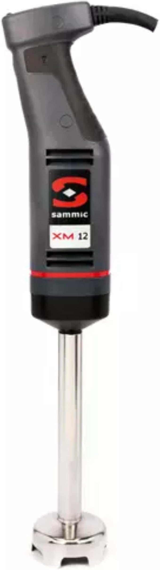 Sammic XM-12 Stick Immersion Blender, Handheld Commercial Food Blender, Variable Speed 1/3 HP Motor, 1,500–15,000 RPM, 10.6 Qt Capacity, 8-7/8" Removable Stainless Steel Shaft, Ergonomic Handle, 120V