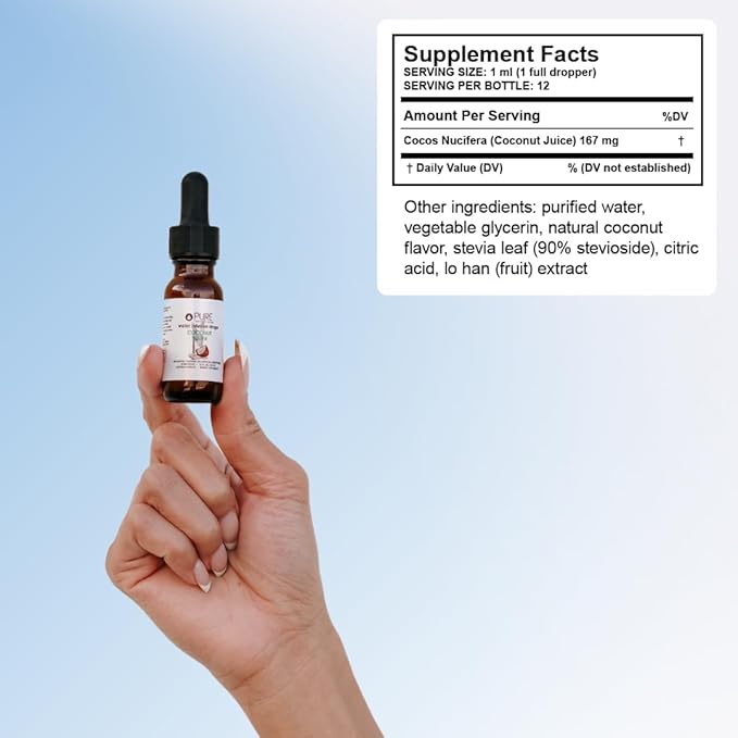 Pure Inventions - Coconut Water, Lemon Lime & Watermelon Water Infusion Drops - Antioxidants, Vitamin C & Electrolytes - Health & Wellness - Immunity Support -Sugar Free, Zero Calorie -12 Servings ea.