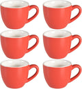 homEdge Mini Procelain Espresso Cup, 3 Ounces / 90 ml Tiny Coffee Mugs Demitasse for Espresso, Tea- Red