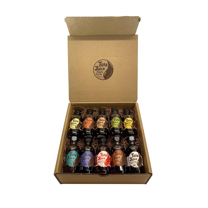 Tree Juice Maple Syrup Gift Box | Gift for Birthdays, Corporate, Holidays, and more | 10-2 ounce bottles