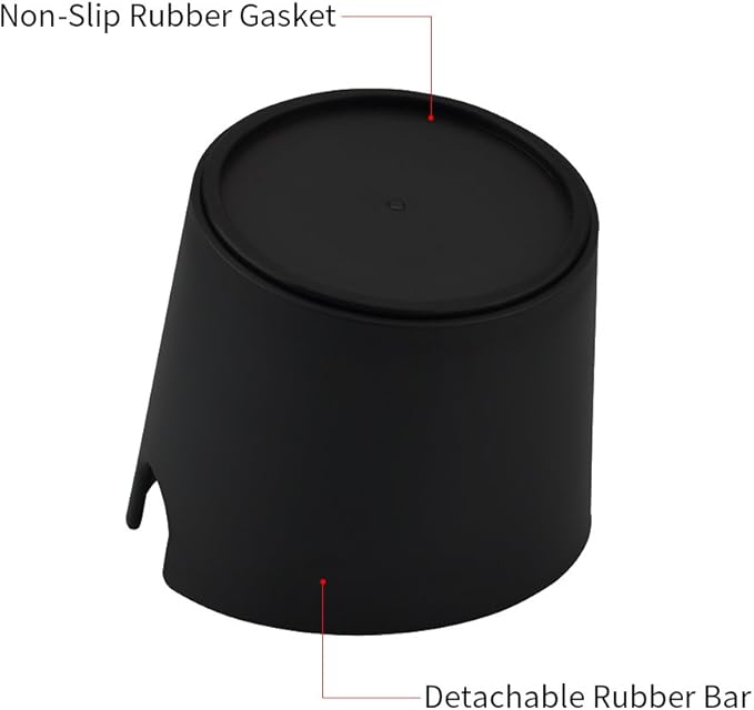 HOMEE Coffee Knock Box 4.8 Inch Shock-Absorbent Durable Barista Style Knock Box With Removable Knock Bar and Non-Slip Base Gift (Round)