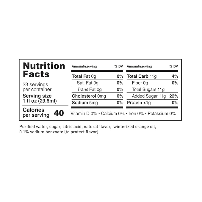 (4-Pack) LAVA Premium Triple Sec Cocktail Syrup, 33.8oz (1-Liter), Made with 100% Sugar, Orange Extract, No Artificial Sweeteners, Flavors, or Colors.