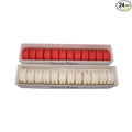 Red Velvet and Vanilla Macaron Cookie Gift Box, 24 Count