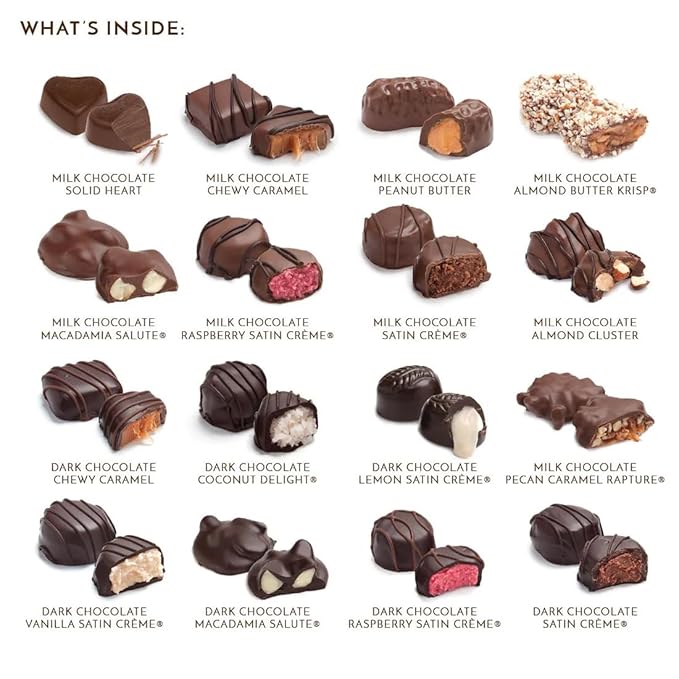 Ethel M Chocolates Premium Taste of Las Vegas Collection Chocolate Gift Box, Milk & Dark Chocolate Candy Assortment, 16 Pieces of Creamy, Smooth and Rich Chocolate Gems