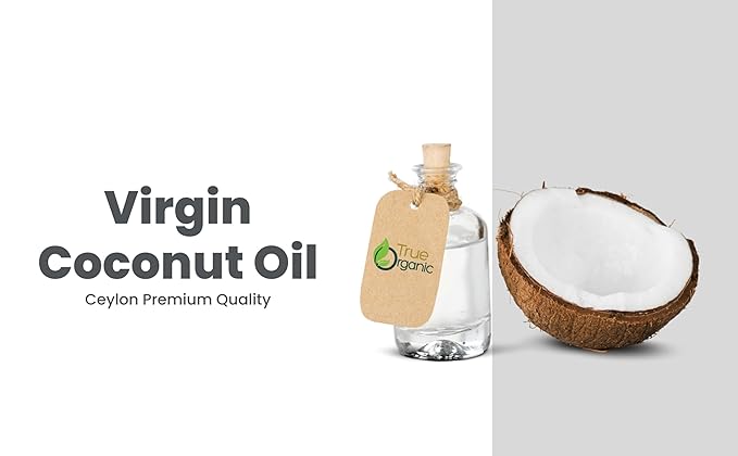 True Organic Virgin Coconut Oil 16 Fl Oz |Unrefined, Cold-Pressed Extra Virgin Coconut Oil | USDA Organic and Kosher |Cooking Oil.