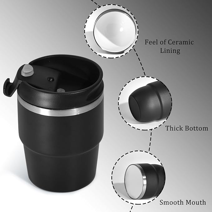 6oz Espresso Cups, Insulated Espresso Cups Set of 2, Expresso Shots Cup, Stainless Steel Shot Glasses for Coffee, Portable Espresso Travel Mug for Camping