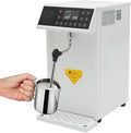8L/2.11gal Commercial Steam Milk Frother, 3000W 5-Gear Fast Heating Milk Steamer Machine Electric Steam Milk Frothing Machine Espresso Coffee Milk Foam Machine for Bar Cafe