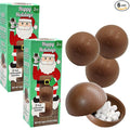Fruidles Christmas Hot Chocolate Bombs, Drop, Dissolve, Drink Chocolaty Hallow Filled with Mini Marshmallows Birthday, Cocoa Bombs (Pack of 2), (6 Count)