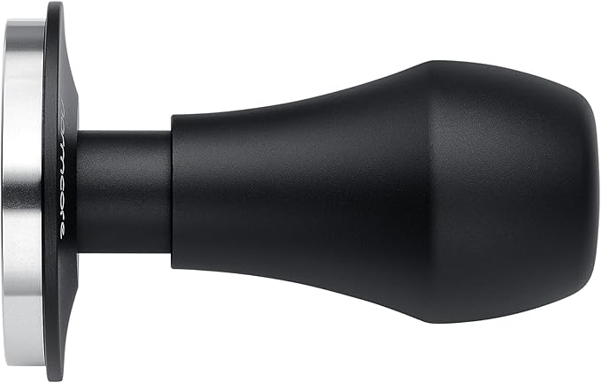 Normcore 57mm Coffee Tamper V4.1 with Click Sound Feedback, Spring Loaded Tamper With Stainless Steel Flat Base, Compatible with Lelit Anna Portafilter, Black