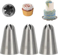 1B Piping Tip,Extra Large Drop Flower Tip 1B,1B Frosting Tip for Cake Decorating,3 Pcs