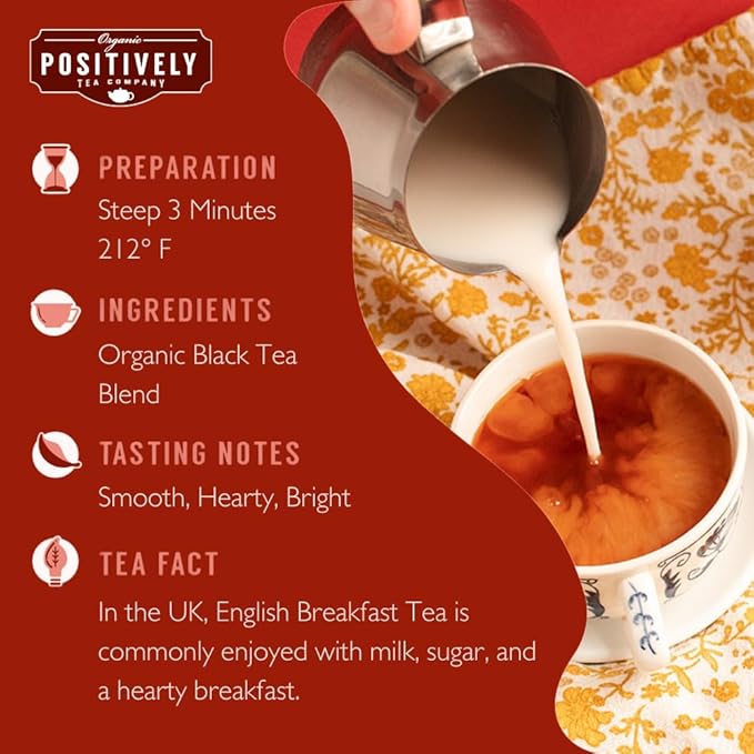 Organic Positively Tea Company, Black Tea Sampler, Loose Leaf, 4 Ounce, 3 Pack