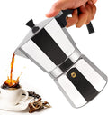 6 Cup Aluminum Moka Pot Classic Stovetop Espresso Coffee Maker 300ml 10oz Coffee maker Percolator Mocha Pot Greca Coffee Maker Cafe Makers for Italian and Cuban Café Brewing Silver