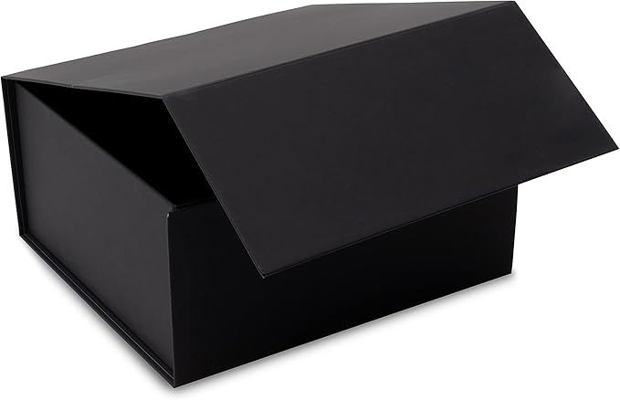 Prime Line Packaging Christmas Gift Boxes with Lids for Presents, Holiday Gift Boxes, Small Black Gift Box for Small Business, Birthdays, Weddings, Graduation, Bulk, 8x8x4, 15 Pack