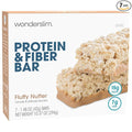 Wonderslim High Fiber Protein Bars, Fluffy Nutter | 15g Protein, 7g Fiber | Low Sugar, Low Carb | Healthy Indulgence | Satisfying, Supports Energy & On-the-Go Convenience, 7 Pack