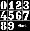 6 Inch Number Stencils Set, 0-9 Plastic Address Number Stencils Reusable Cake Digital Templates for Painting on Wall,Wood,Rock,Mailbox and DIY Art Projects