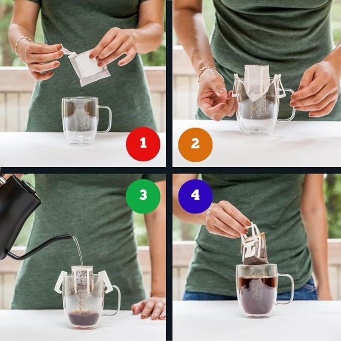 Tribo Coffee Single-Serve Portable Pour Over Drip Coffee - Expedition Blend - 10 Servings (Medium Roast)