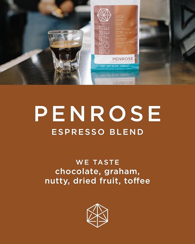 Blueprint Coffee Penrose Espresso Blend Whole Bean Coffee, 10 oz