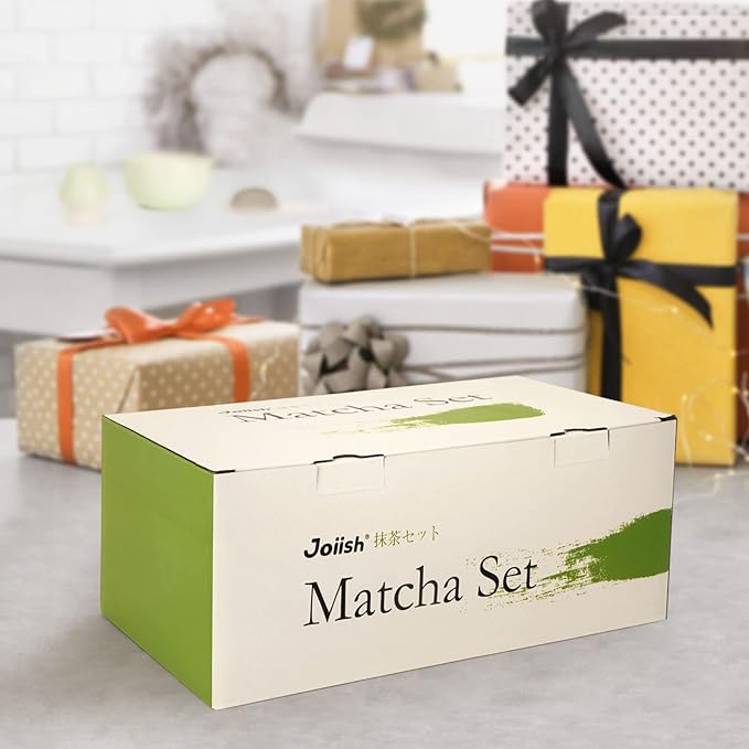 10-Pcs Matcha Kit Set, Whisk and Bowl with Spout & Measuring Spoon, Japanese Ceremony Matcha Tea Making Tools