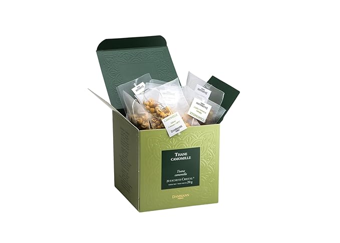 Dammann Freres Sachets, Chamomile Tea Bags, Premium Gourmet French Herbal Tea, 20 Count (Single Pack)