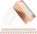 30 Macaron Boxes for 4 or 5 Rose Gold Macarons Gift Boxes, Candy Box, Macarons Box with Clear Window (Interior Measurement 4.8" x 1.9" x 1.9" without Macaron inside)