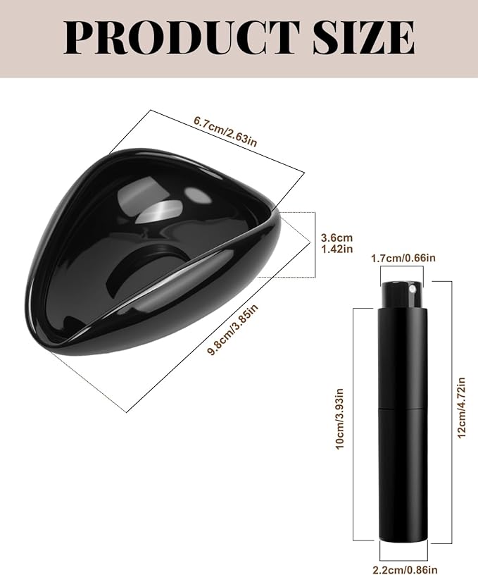 Ceramic Espresso Dosing Cup & 10ml Aluminum Glass Coffee Spray Bottle, Coffee Dosing Cup Precision RDT Kit for Baristas & Home Brewing, Black