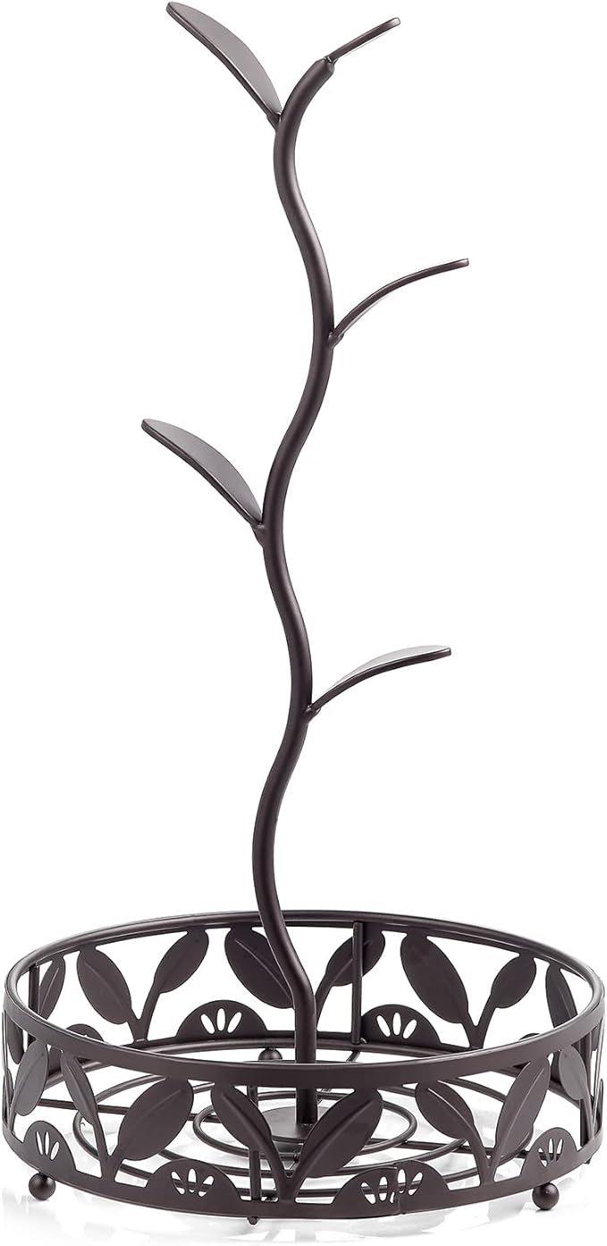 ALLCENER Mug Holder Stand, Countertop Mug Tree, Coffee Pod Holder with Mug Rack, Coffee Counter Bar Accessory & Kitchen Organizer