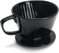 Ceramic Pour Over, Black Ceramic Pour Over Coffee Dripper, 3 Holes, Single Small Coffee Dripper for Office, Home, Travel, Camping