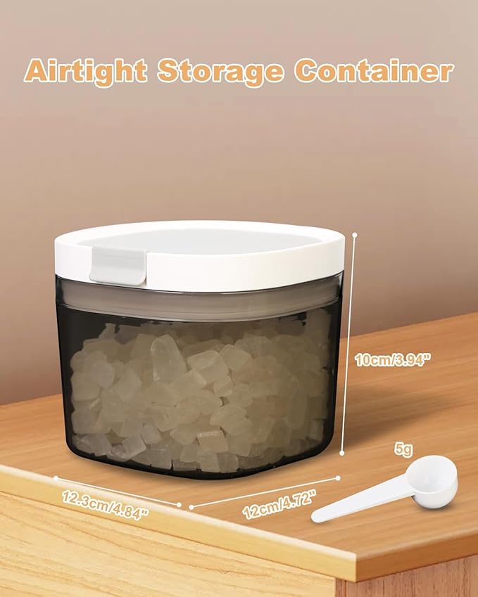 Airtight Coffee Storage Container with Magnetic Scoop, 0.7 Qt Coffee Bean and Ground Coffee Canister, Durable, Keeps Coffee Fresh & Dry, Easy to Clean