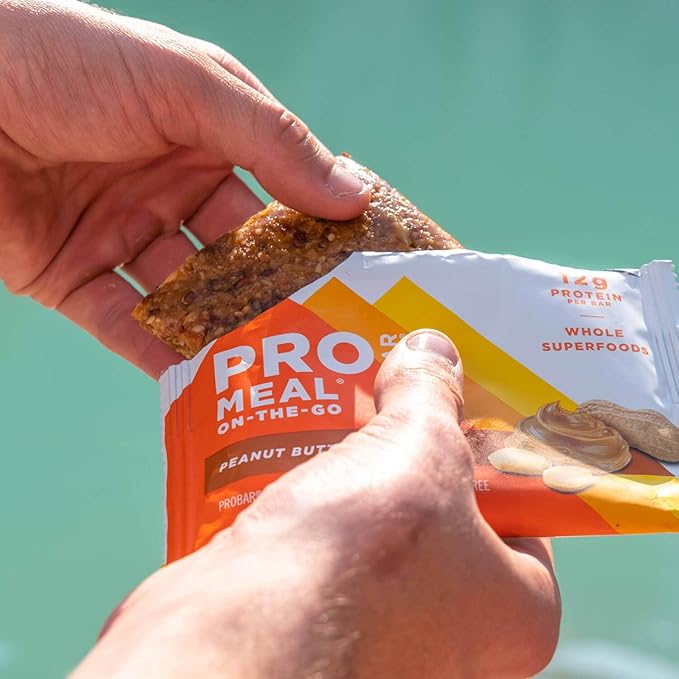 PROBAR - MEAL Bar, Peanut Butter, Non-GMO, Gluten-Free, Healthy, Plant-Based, Whole-Food Ingredients, Natural Energy (12 Count)