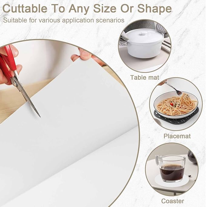 78.7" x 15.7" Large Silicone Mats for Kitchen Counter, Large Heat Resistant Countertop Protector Mat, Non-Slip Waterproof Craft Mat, Semitransparent