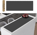 49.2"x15.7"(125cmx40cm) Large Silicone Mats for Kitchen Counter, Non-Slip Placemats, Heat Resistant Countertop Protector, Waterproof Craft Mat, Dark Gray