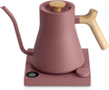 Fellow Stagg EKG Pro Electric Gooseneck Kettle - Pour-Over Coffee and Tea Pot, Stainless Steel, Quick Heating, Desert Rose with Maple Wood Handle, 0.9 Liter