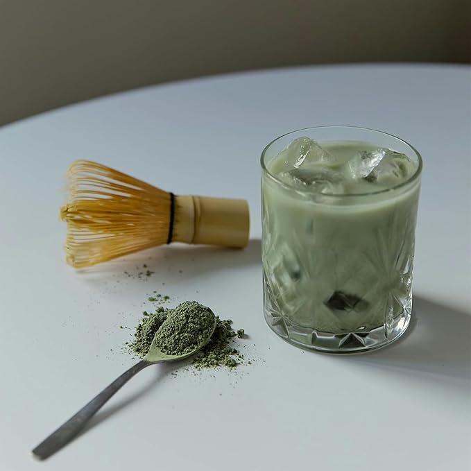 Matcha Whisk Set, Matcha Tea Set Included Matcha Bowl, Bamboo Matcha Whisk, Scoop, Matcha Whisk Holder, Spoon Stand, Matcha Sifter, Japanese Matcha Set for Beginners, Black