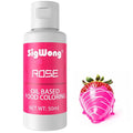 Oil Based Food Coloring for Chocolate - 50ml Rose Upgraded Edible Oil Based Food Dye for Cake Decorating, Baking, Candy Melts, Cookie, Icing Frosting, Fondant, Meringues - 1.69 Fl.Oz Bottles
