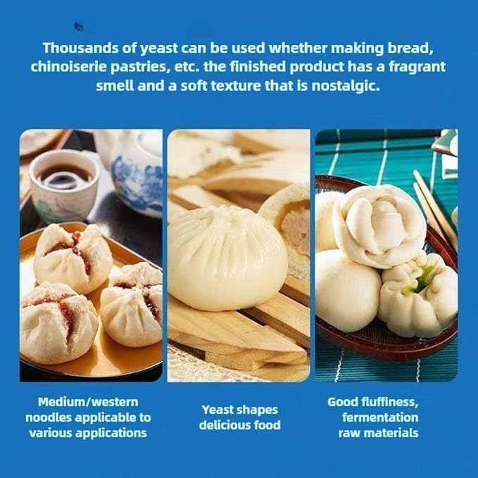 Angel yeast, household, Mantou, steamed stuffed buns, 1.76 ounces (5G * 10 bags),安琪酵母粉蒸包子蒸馒头发酵用（5g/包*10包装）