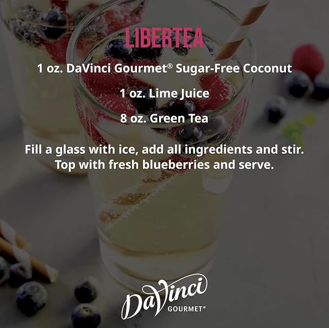 DaVinci Gourmet Sugar-Free Coconut Syrup, 25.4 Fluid Ounces (Pack of 4)