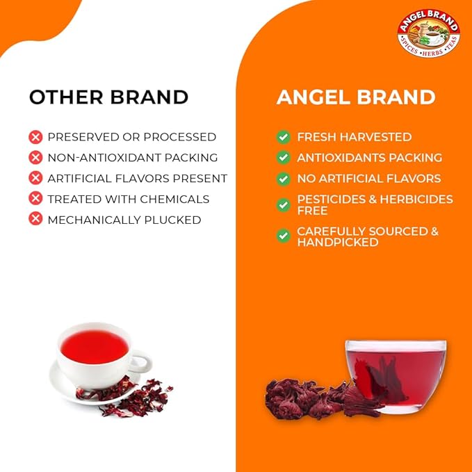 Angel Brand Sorrel Tea Bags 25 – Pack of 3 – Hibiscus Flower Tea for Refreshing Flavor &