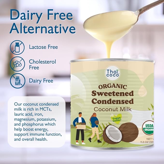 Thai Coco - Organic Sweetened Condensed Coconut Milk Dairy Free - 11.3 oz. 6 Pk