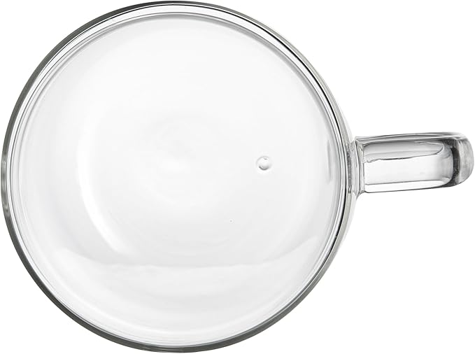 Restaurantware-Forma Professional 16.9 Ounce Double Wall Coffee Mugs, 2 Insulated Coffee Mugs With Handle - Dishwashable, Reusable, Clear Glass Beverage Cups, Freezable, For Hot Or Cold Beverages