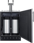 Summit 24" Cold Brew Kegerator, Dual Tap Kit, Stainless Steel- SBC7BRSCF2
