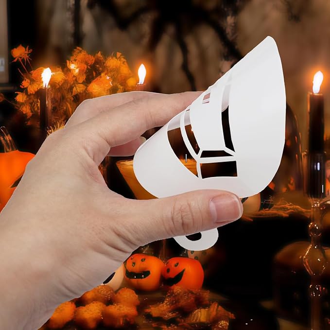 40 Pieces Halloween Cake Cookie Stencils 3.5in Reusable Pumpkin Templates Mold Tools for Cookies DIY Holiday Baking Painting Dessert Craft Coffee Decoration