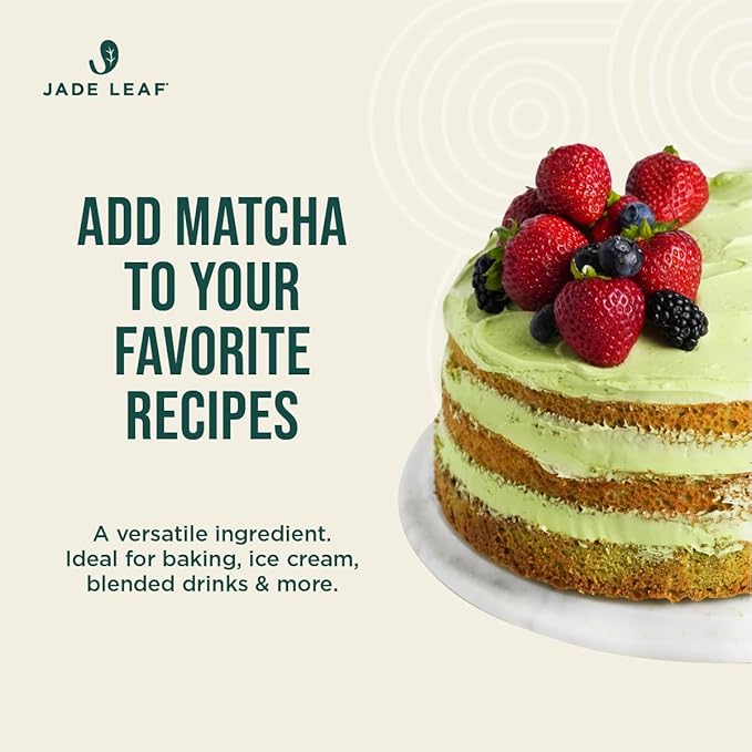 Jade Leaf Matcha Organic Premium Ceremonial Grade Matcha Green Tea Powder - Japanese - Culinary, Ingredient, Ceremonial Barista Teahouse, Latte, Collagen, 3.53 Ounce (Pack of 1), Culinary