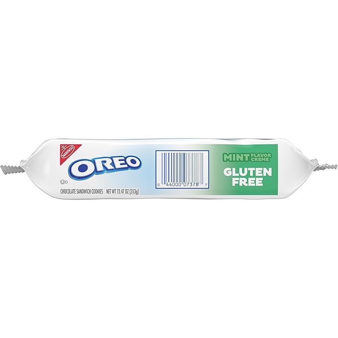 OREO Gluten Free Mint Creme Chocolate Sandwich Cookies, Gluten Free Cookies, 12 - 12.47 oz Packs