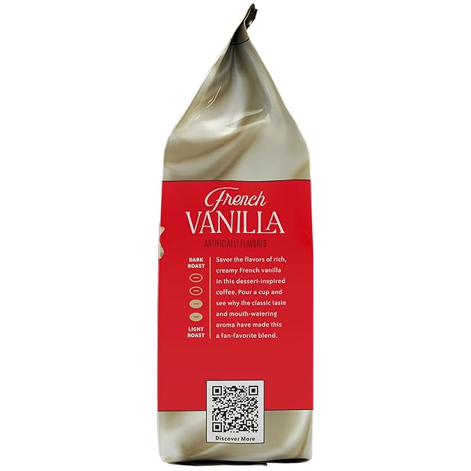 Community Coffee French Vanilla Flavored Ground Coffee, Medium Roast, 12 oz Bag (Pack of 1)